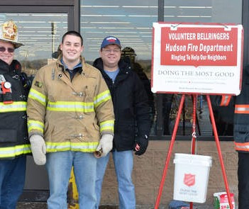 Ted ringing the bell for Salvation Army